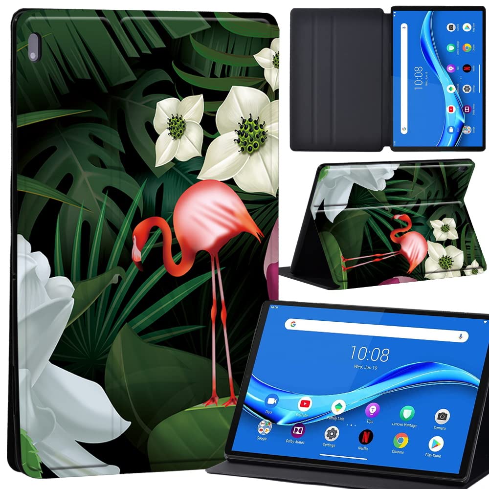 Case For Lenovo Tab M10 FHD Plus 10.3 inch (TB-X606X TB-X606F) Leather Case with Auto Wake-up, Flip Case for Lenovo Tab M10 FHD Plus Cover (flamingo011)
