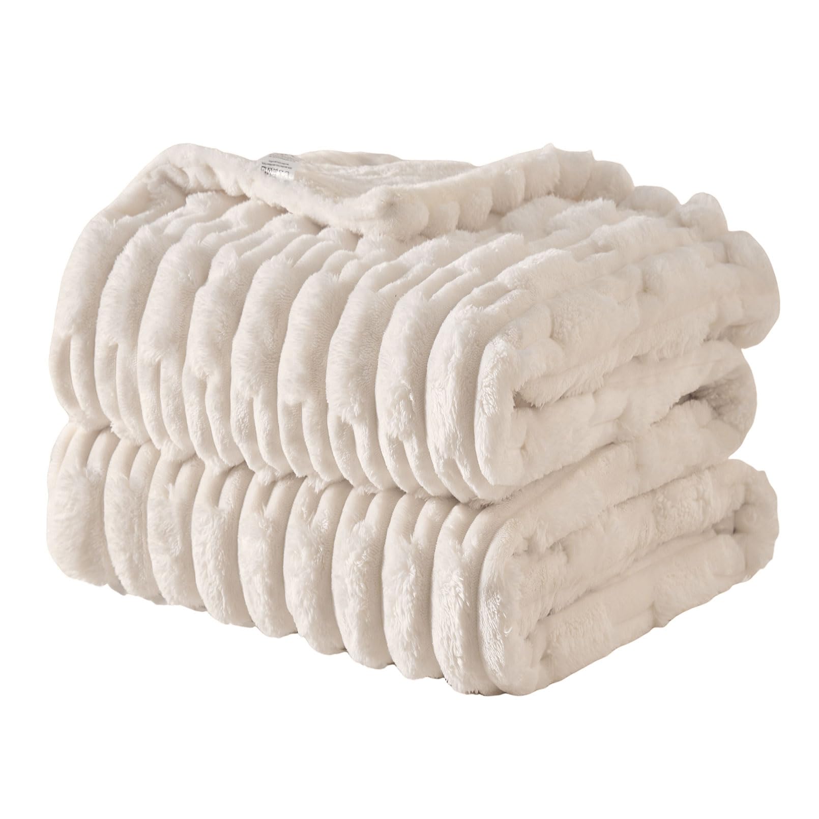 Kuscheldecke Flauschig mit Traumhaft Weiche Textur Extra Warm für Winter, ideal als Sofadecke und Bettüberwurf, Gute Geschenke für Frauen (Beige Geometrie, 200x230cm) 7