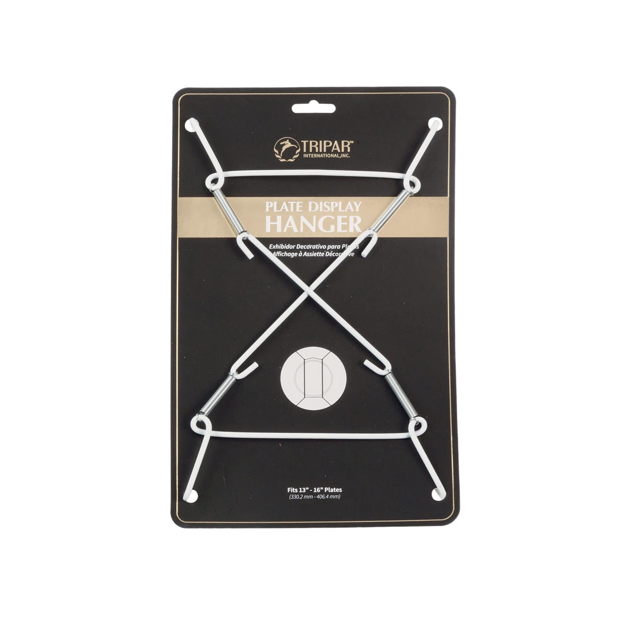 Tripar Super Plate Hangers, White, 13 Inch, 16 Inch