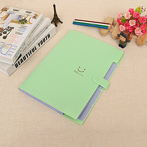 Classification Folders Portable File Folder Tabs Lateral File Folders Accordion File Jackets(Green)