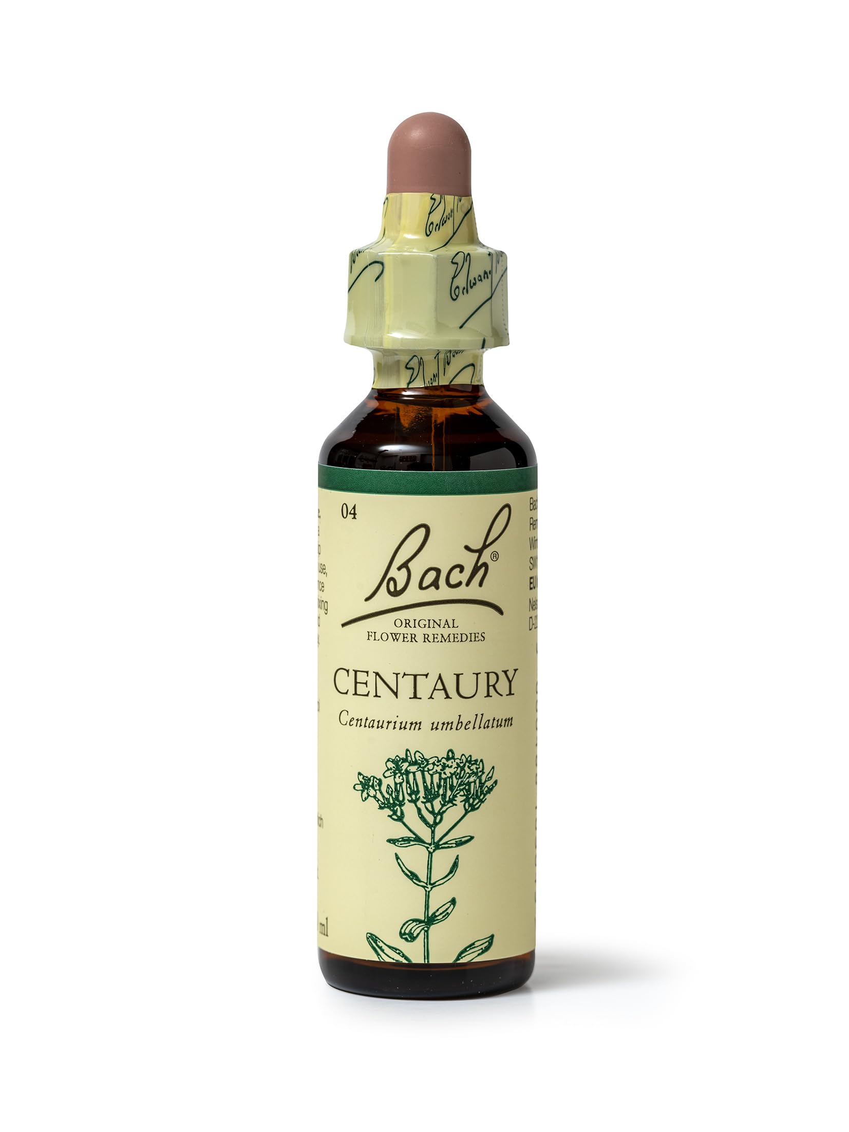 Bach Original Flower Remedies Centaury, Stand Your Ground, Stay Assertive, Emotional Wellness, Natural Flower Essence, 20ml