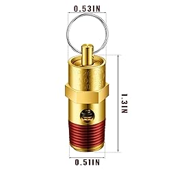 Bonuci 8 Pcs 1/4" Male NPT Safety Valve Air