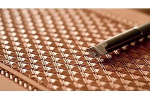 BESTSTAMP Leather Diamond Stamps Stamping Tools 3D Geometric Pattern Leathercraft Carving Working Tools 304 Stainless Steel Stamp Set (M)