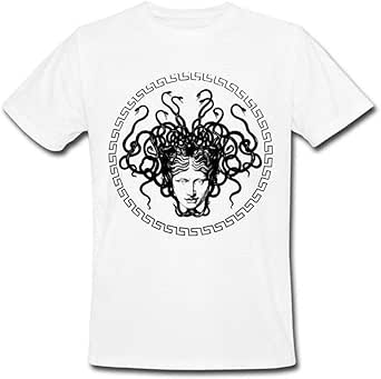 Amazon.com: Medusa-Head-Print-T-Shirt-WhiteBlack: Clothing