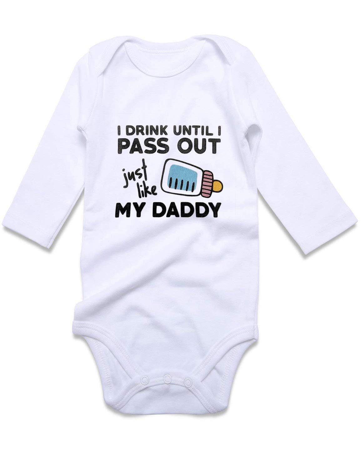 Cutemefy Newborn Infant Baby Boys Girls My Dad Romper Bodysuit Jumpsuit Outfits Sunsuit Clothes Halloween(Size100, 12-18 Months)