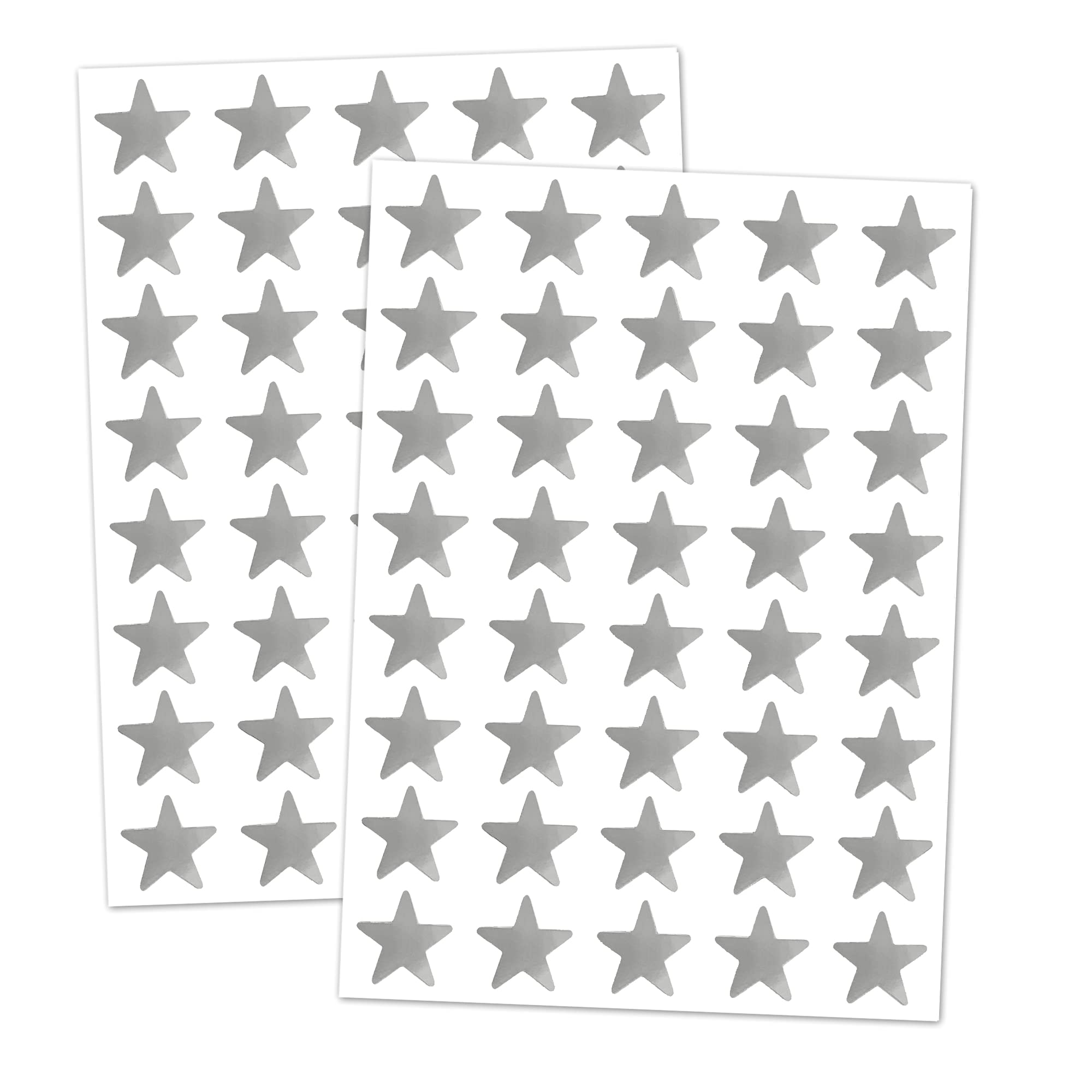 1000 Pack, Silver Foil Star Metallic Stickers, 15mm โ image 1