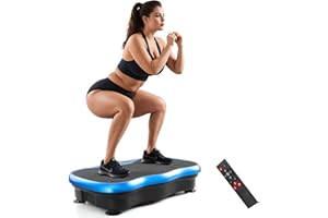 DROYEK Vibration Plate Exercise Machine，Vibration Plate Fitness Platform Exercise Machine 10 Modes Full Body Workout Vibrating Fitness Platform Weight Loss Women Men Shaping Wellness Home Gym Equipment