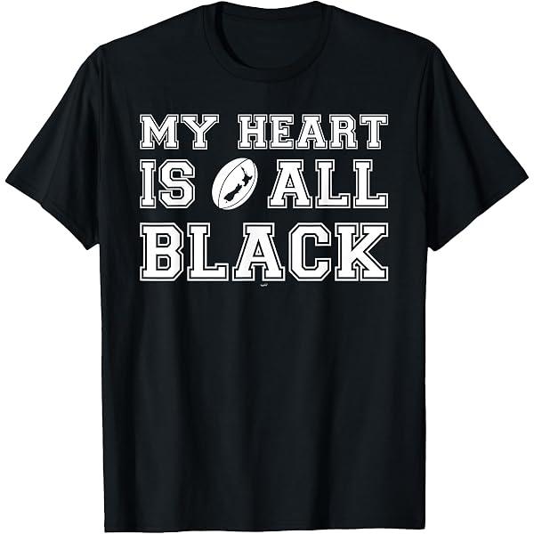 LOVE IS PERFECT T-Shirt Homme All Blacks Nouvelle-Zélande – Manches Courtes, Coton Premium Respirant, Logo Rugby Officiel, Noir – Idéal Cadeau Fan De Rugby