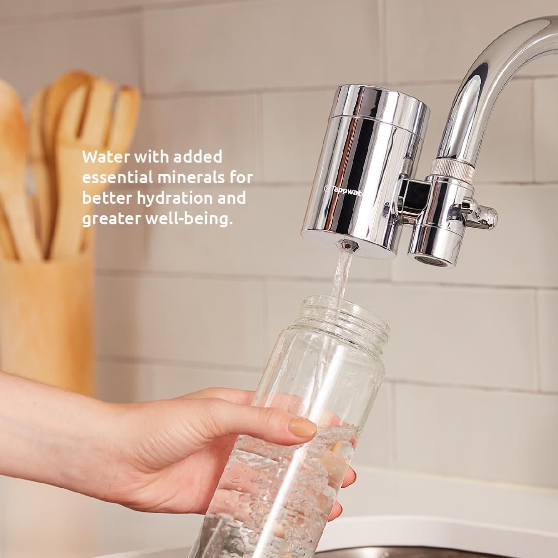 Tappwater EcoPro SMR-Wasserfilter Wasserhahn mit 6 Stufen und Swedish Mineral Rock. Filtert +100 Stoffe und fügt Mineralien für reines, gesundes Wasser hinzu. Wasserreiniger mit exklusiver Technologie 4