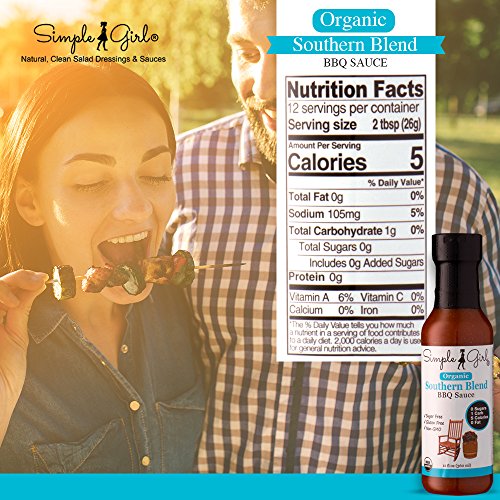 Simple Girl Organic Southern Blend Sugar Free BBQ Sauce - 12 Oz - Liven Up Your Healthy Diet! - Certified Organic - Kosher - Gluten Free - Fits Keto Diet or Low Carb Diet - Thumbnail 3