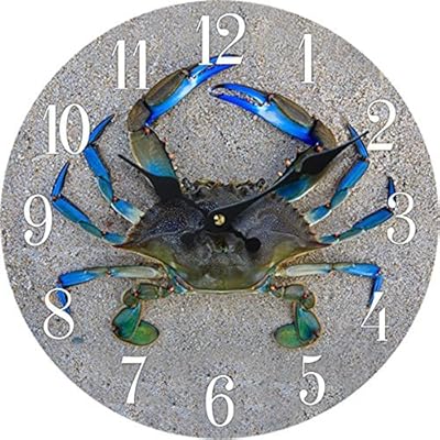 Sea Creations New 13"X 13" Crab Wood Wall Clock Home Wall Decor Marine Coastal Nautical Beach 61Kkbpqn4EL
