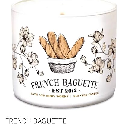 Bath Body Works White Barn French Baguette Scented Candle 3 Wick