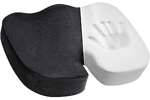 YIGO MASTER Office Chair Cushion, Non-Slip, Relieve Sciatica and Tailbone Pain, Sturdy Tailbone Cushion for Sedentary Sitting, Suitable for Office Chairs/Car Seats/Gaming Chairs/Wheelchairs, Black