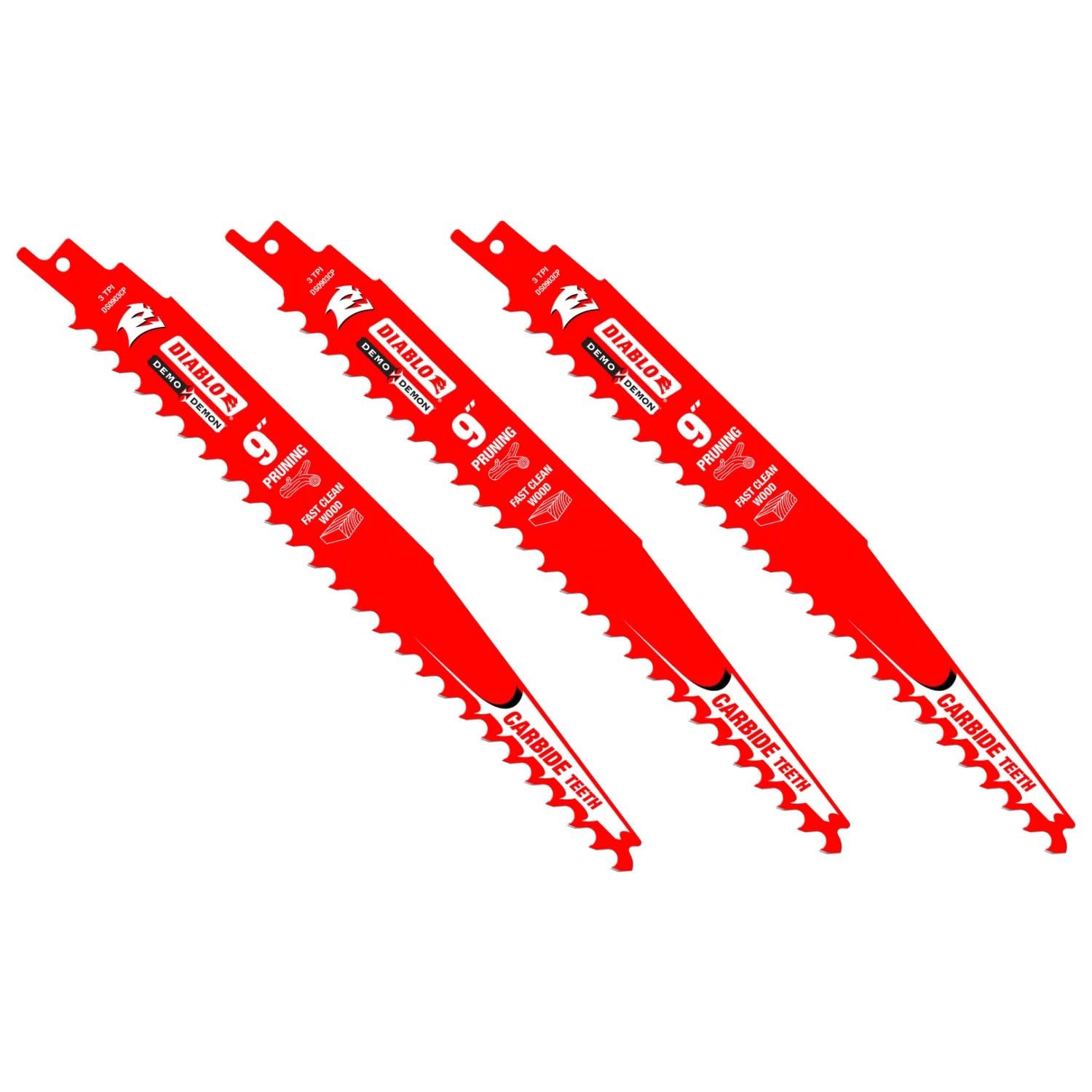 Freud DS0903CP3 Diablo 9" Carbide Pruning Reciprocating Blade (3 Pack)