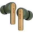House of Marley Little Bird True Wireless Earbuds, Touch Controls, Built-in Mic, 24 Hours Playtime with Case, USB-C Quick Charge, Sustainable Materials, Movie and Gaming Mode (Green)