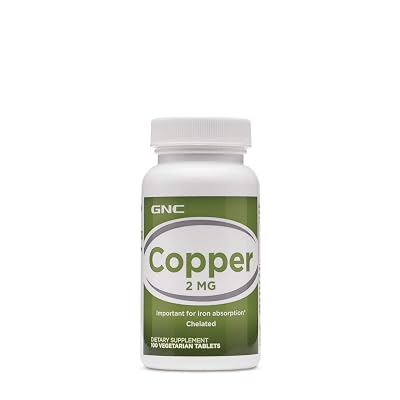 GNC Copper 2 MG 100 Vegetarian Tablets