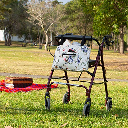 Rollator Walker Accessories with 7 Day Pill Organizer Box - Seniors Travel Storage Caddy Pouch Bags - Elderly Rollator Accessories with Weekly Medicine Case Container - Tote Holder Pockets & Pillbox - Thumbnail 3