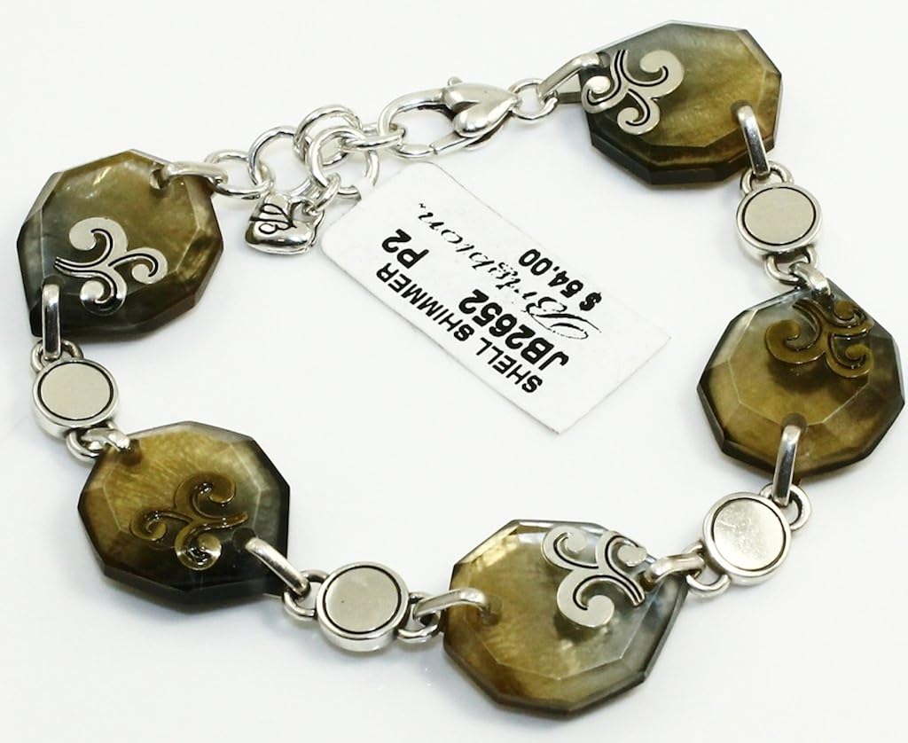 Brighton Shell Shimmer Silver Plated Retired Bracelet Jewelry