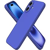 ORNARTO Compatible with iPhone 16 Case 6.1", Slim Liquid Silicone 3 Layers Full Covered Soft Gel Rubber Shockproof Phone Case, Protective Cover with Anti-Scratch Microfiber Lining-Ultramarine