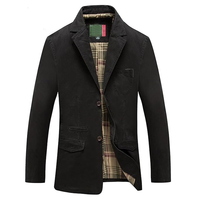 Mirecoo Sportlich Herren Baumwollsakko Stretch Sakko Übergangsjacke