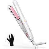 Terviiix Mini Flat Iron for Travel, Temperature Adjustable Dual Voltage, Small flat irons for short hair/ Bangs /Pixie Cut /B