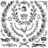Prima Marketing IOD Decor Stamps -Grain Wreath