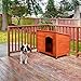 Tangkula Dog House Pets Products Pet Extreme Log Cabin Weather Resistant Home Outdoor (M)