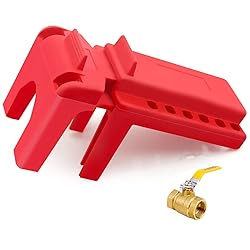 KAPTAS Ball Valve Lock, Lockout Device, Red, BR-8021
