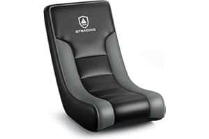 GTRACING Floor Rocking Gaming Chair – Floor Rolling Game Chairs with Angle Limiter, Gamer Rocker Floor Seat, Compact & Lightweight, Black