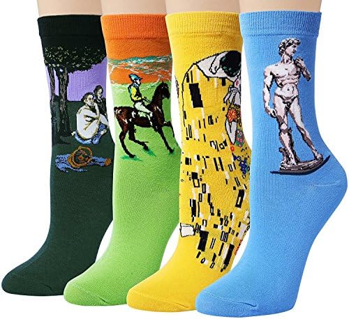 Garsumiss Women Thermal Socks Knitting Thicken Warm Cotton Socks Assorted Patterns UK4.5-7.5 EU 35-40