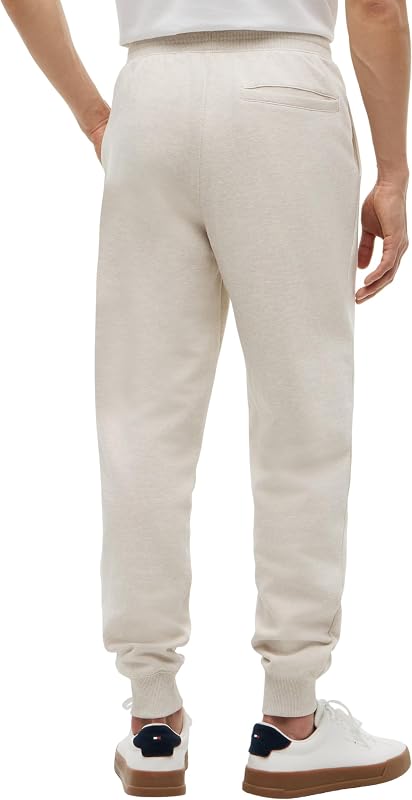 Uomo Pantaloni da Jogging Essential Terry Sweatpant in Cotone, Beige (Heathered Oatmilk), XL