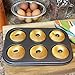Evelots 5456 Mini Donut Pan Non Stick 6 Cavity Dishwasher Safe, 10.5x7.5x0.65 Inch, S/2