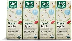 365 by Whole Foods Market, Organic Reduced-Sugar Apple Juice Boxes, 6.75 Fl Oz (Pack of 8)