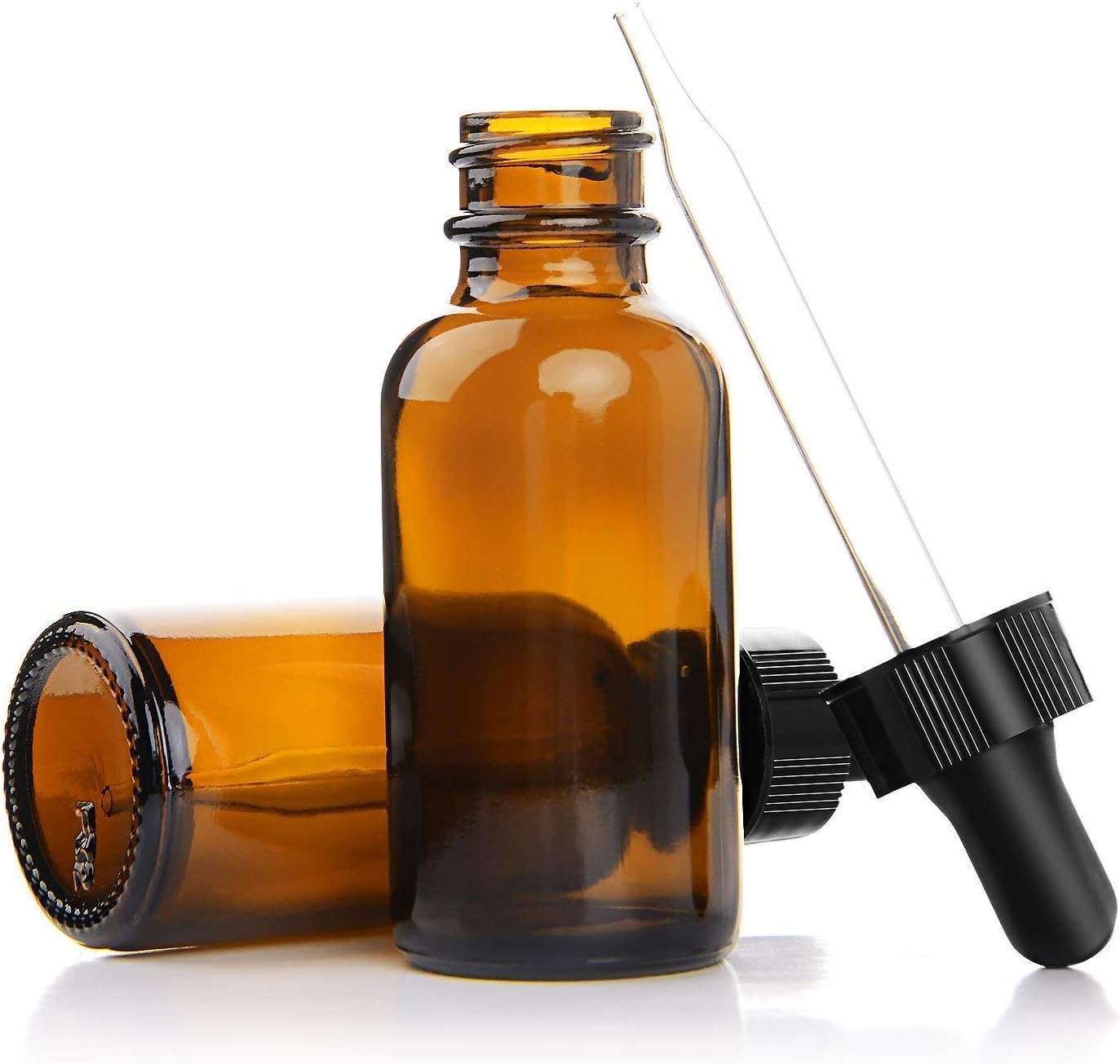 Yesker Amber Glass Bottles for Essential Oils with Glass Eye Dropper 30 ml (1oz) for Essential Oils, Chemistry Lab Chemicals, Colognes & Perfumes (12 Pack): Industrial & Scientific