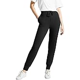 HUE Womens Super Soft Hi-Rise French Terry Jogger Pants with Pockets