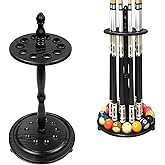 MoyanSuper Pool Stick Holder Billiard Cue Rack Holds 10 Sticks Floor Stand Black