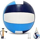 UNISHOW Official Size 5 Volleyball Balls, Waterproof Soft Bulk Recreational Volley Balls with Pump and Net Bag for Indoor Outdoor Beach Pool Sand Game Training for Beginner Teenager