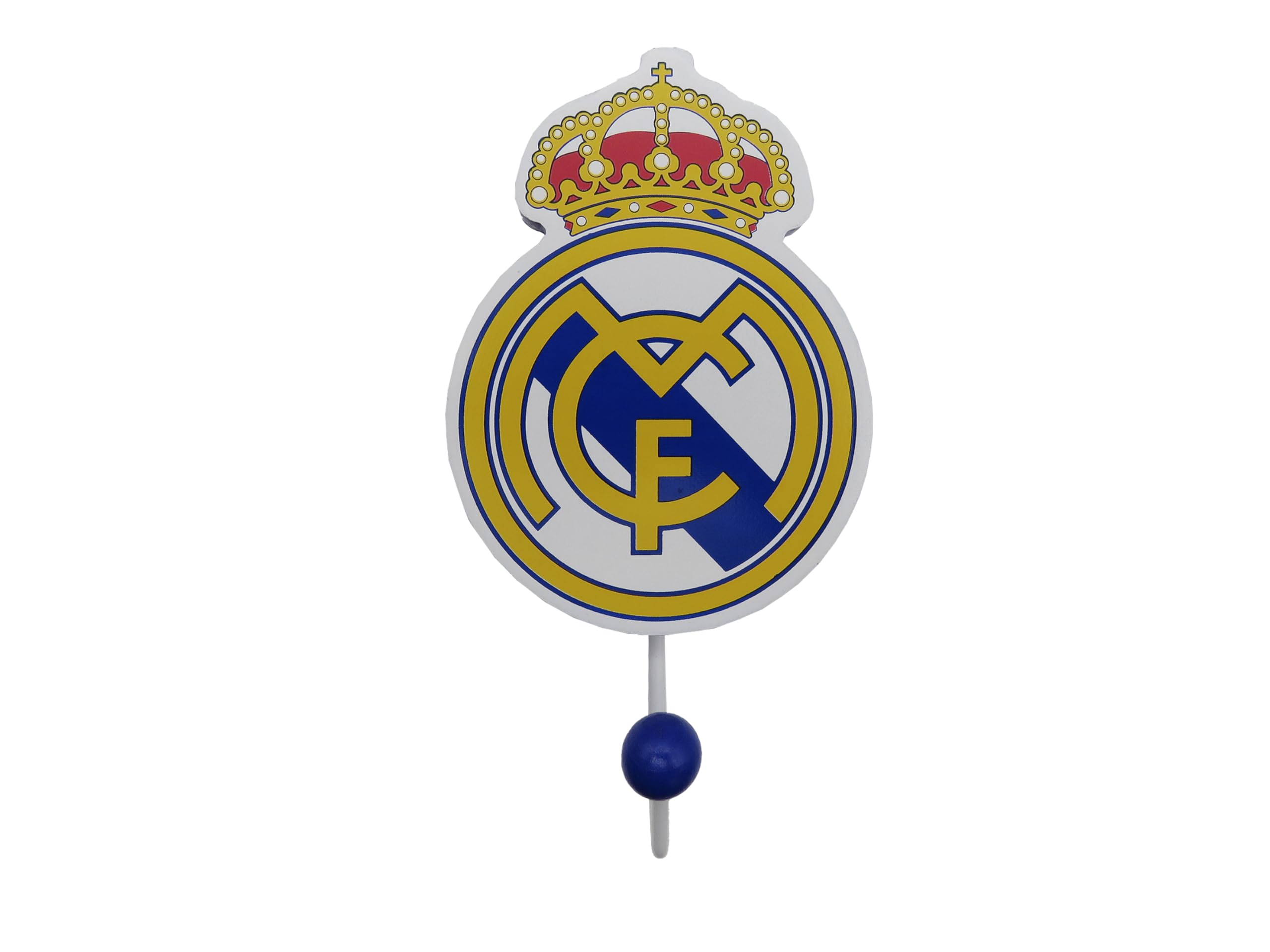 CYP - Wooden Wall Hook, Real Madrid Colour, 15 x 5 x 10 cm (GP-01-RM)