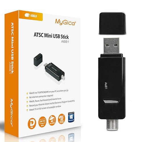 Mygica A681B USB 2.0 TV Tuner Card, ATSC HD Digital External HDTV