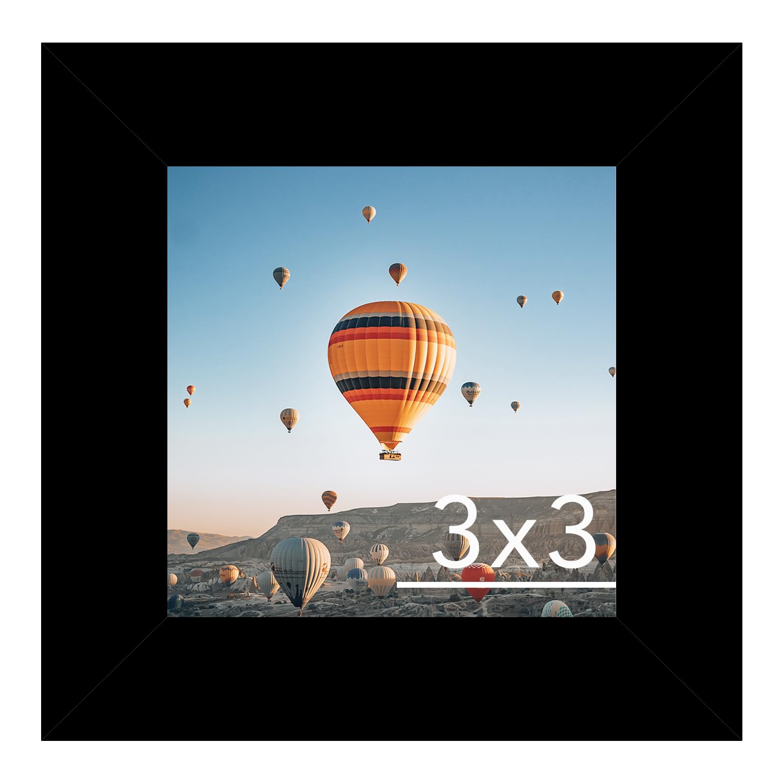 Photo 1 of JCJMY 3x3 Picture Frame Black for Tabletop, 3 x 3 Square Photo Frame with Shatter Resistant Plexiglass, Sturdy 3 by 3 Poster Frame, Black