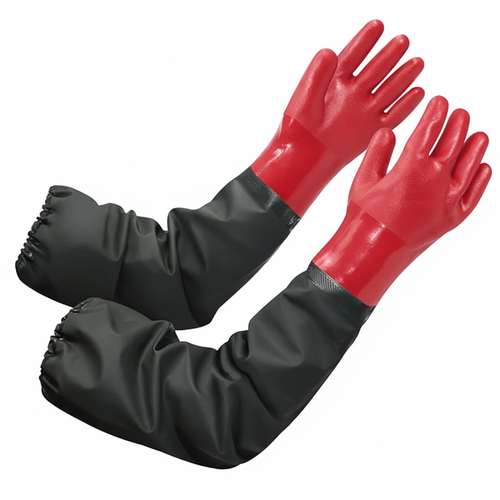 emours Aquarium Gloves Waterproof Elbow Length Long Sleeve Scratch Resistant Work Gloves 27-Inch