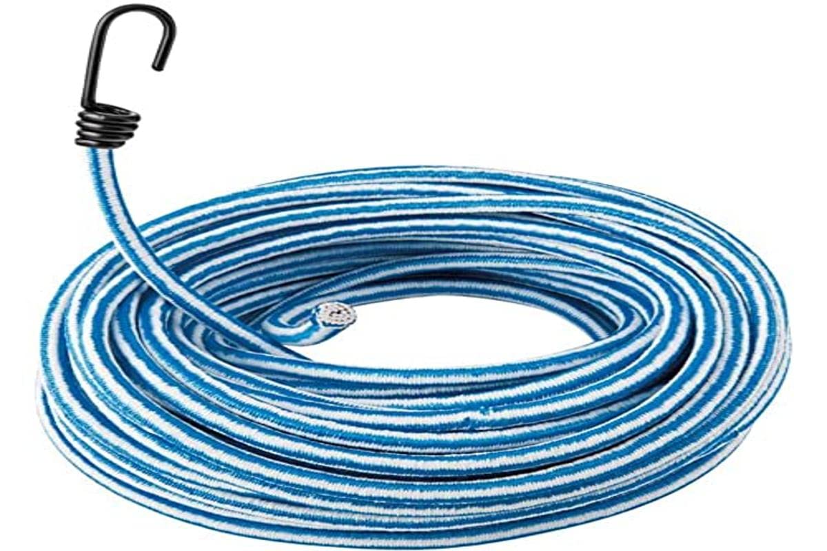 Provence Outillage 5481 Tensioner Roll Elastic 10 m/ø 8 mm with 20 Hooks-Assorted colors
