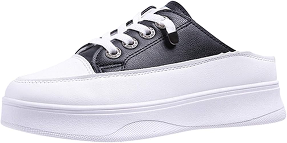 Amazon Ljki スリッポン レディース スニーカー プラットフォーム スポーツ靴 痛くない 歩きやすい 厚底 かかと無し 黒 白 ウォーキングシューズ 運動 靴 おしゃれ 通勤 オフィス スリッパ風 ミュール 大人 大きいサイズ スニーカー