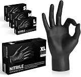 The Real Touch Black Nitrile Extra Strong X-Large Disposable Gloves (Box of 100)