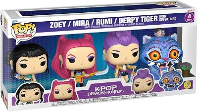 POP Funko Animation: Netflix - KPOP Demon Hunters - 4 Pack - Mira & Mais