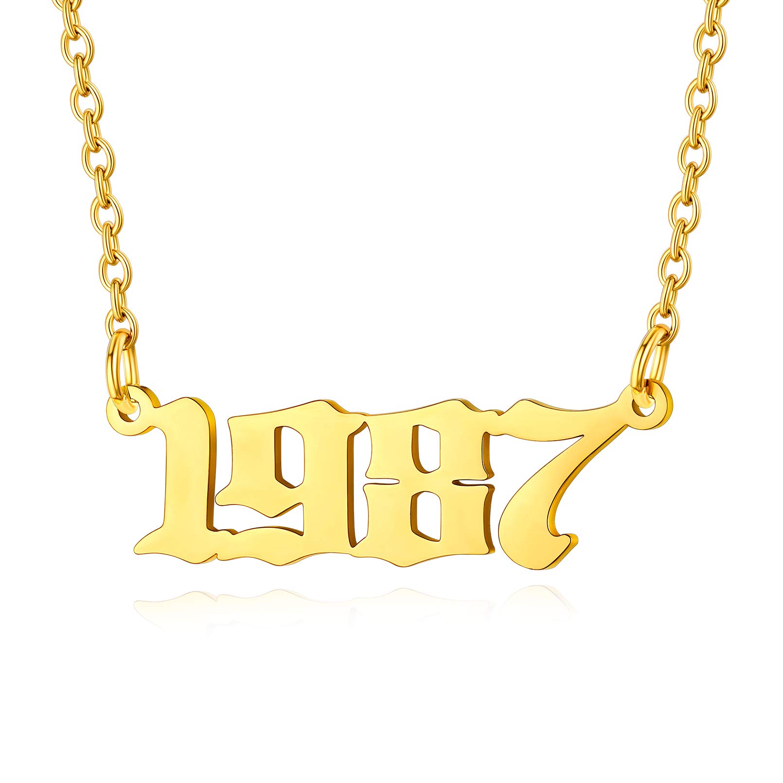 Custom4U Mum Birthday Gifts from Daughter Necklace Meaningful Birth Year Jewellery — image 1