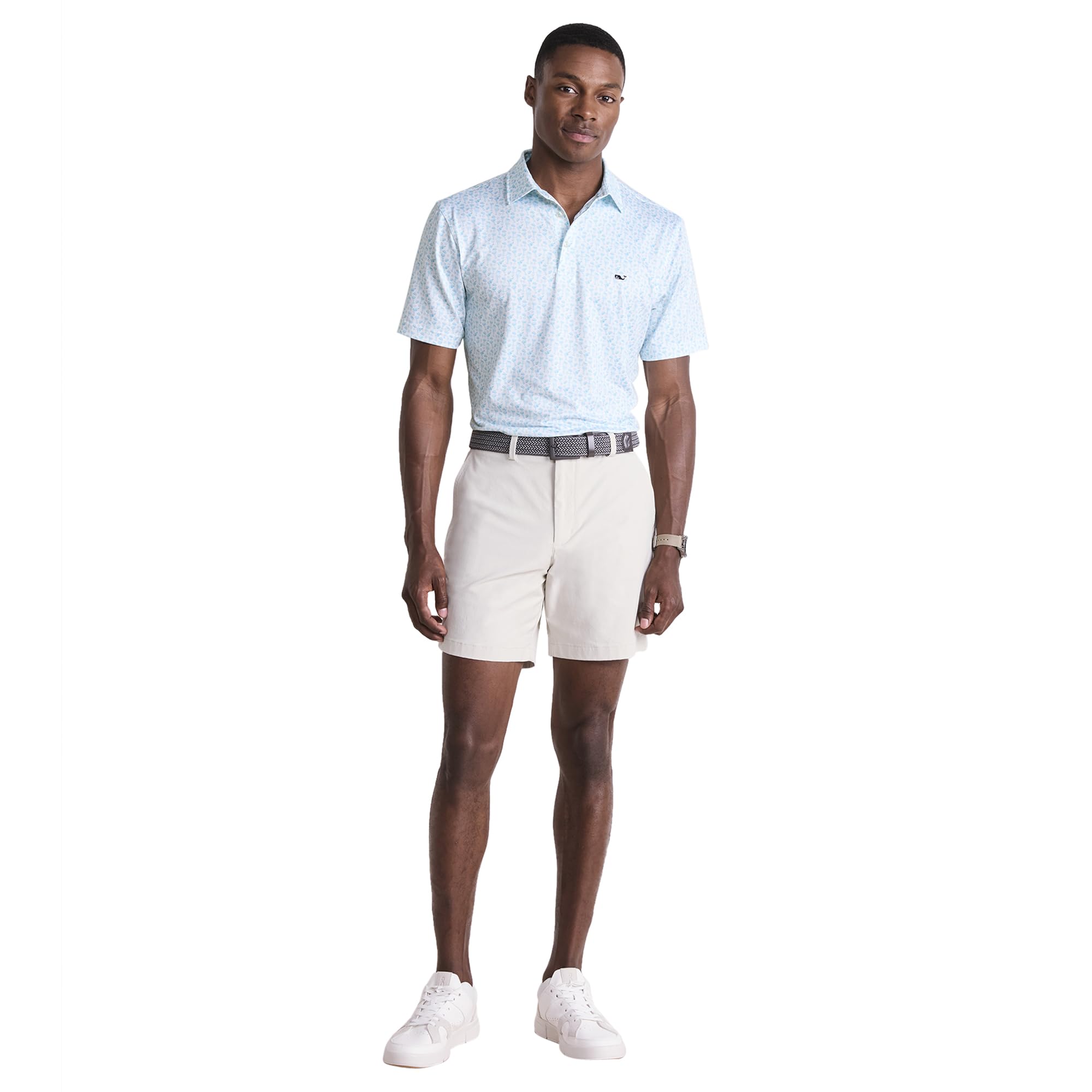 vineyard vines Printed Sankaty Performance Polo, Margarita – Turqs, XS