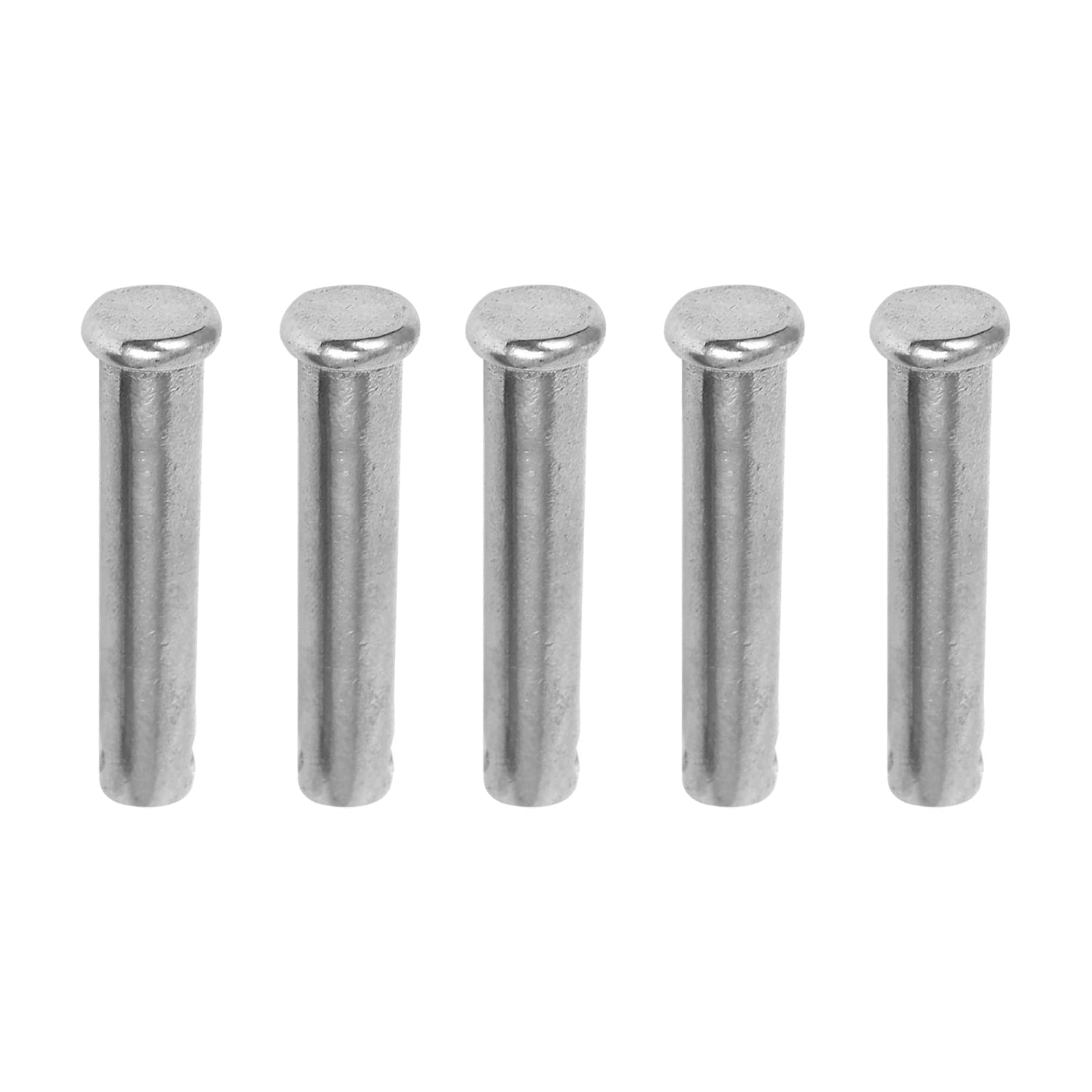 M METERXITY 5 Pack Clevis Pins - Flat Head Stainless Steel Clevis Pins Fastener, Anti Resistance, Apply to Mechanics Repair (M8 x 40mm, Silver Tone)