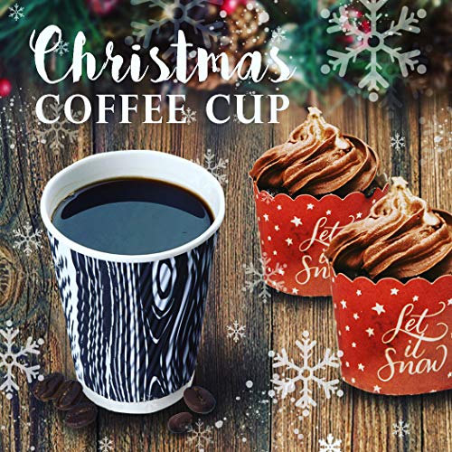 Disposable Paper Coffee Cups 12 Oz - Thick Insulated Cups with Ripple Wall Insulation, Non-Slip & Comfortable - Eco-Friendly & Recyclable - To Go Cups, Ideal for Office, Home, Travel - 50 Pack