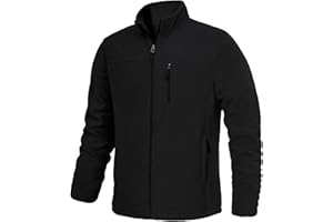 LZACTOIN-X Men's Fleece Jacket Full Zip Lightweight Outerwear Jackets Multi-Pockets Soft Warm Winter Coats for Hiking Travel